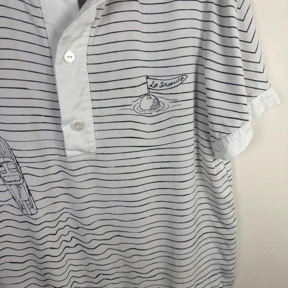Tombolo Le Sirenuse Corsa Shirt Striped Polo Nautical Boat Size Large - Picture 4 of 7